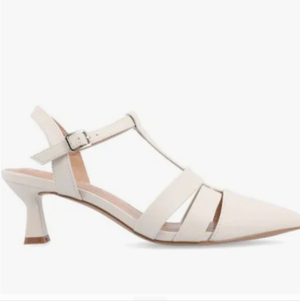Journee Collection Jazlynn T-Strap Shoe Kitten Heel Women's Shoes Sz 8.5 NWB